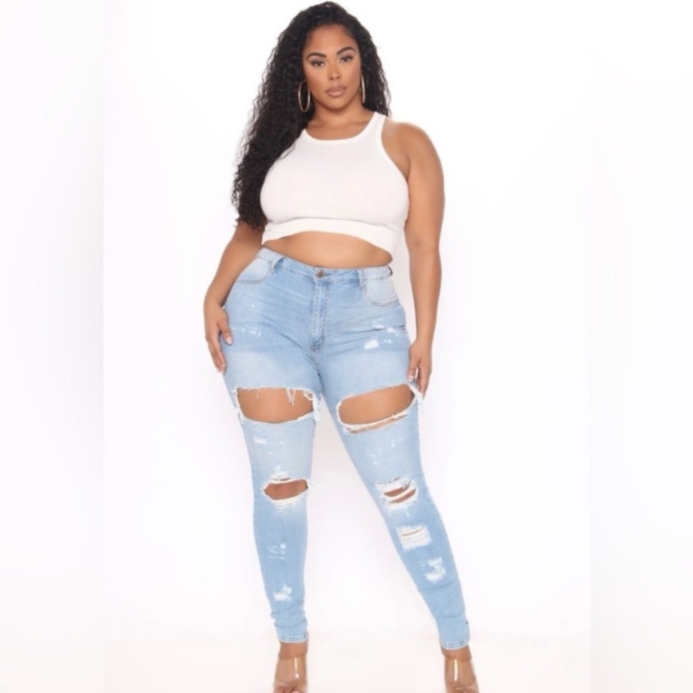 Fashion Nova Distressed Jeans